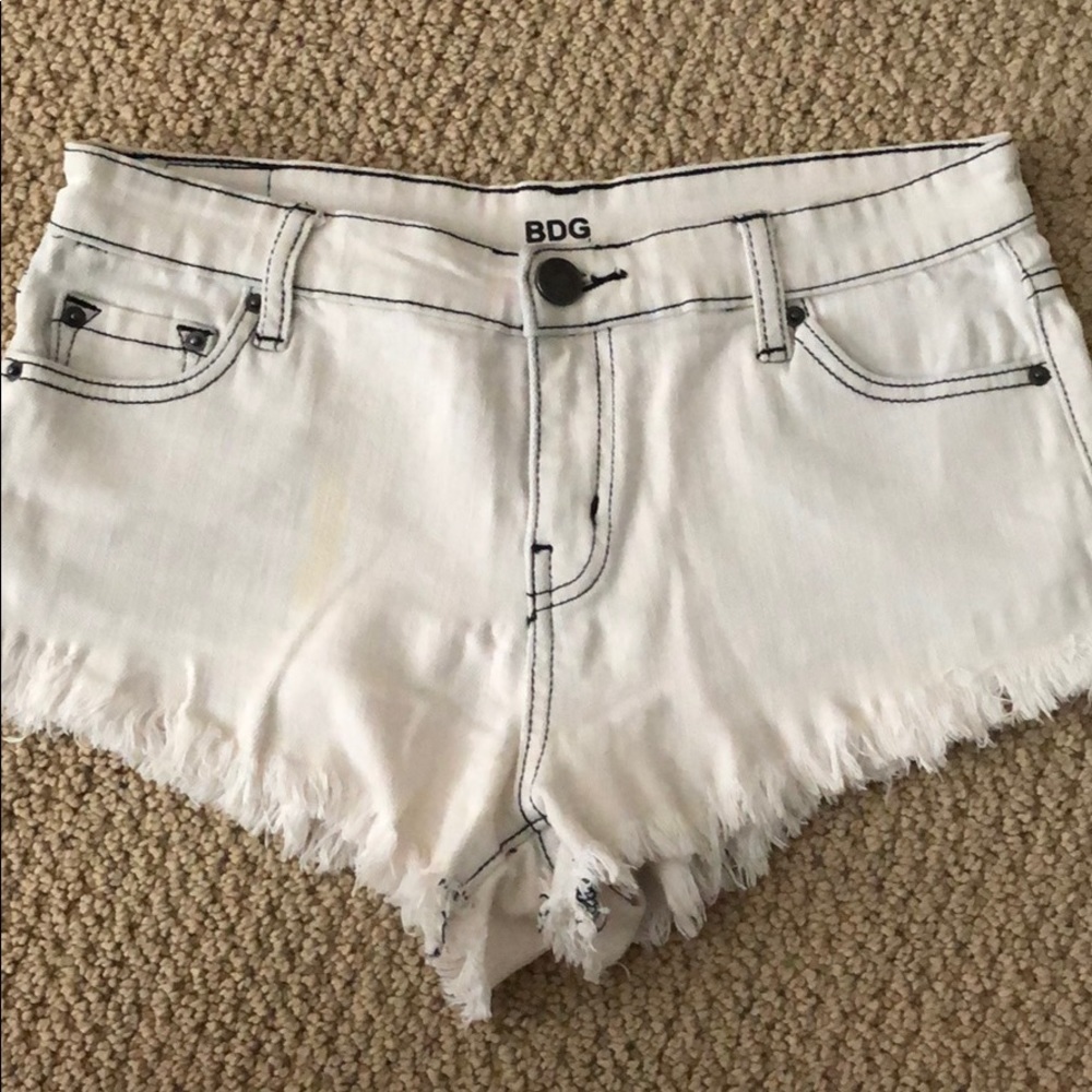 BDG White Jean Shorts